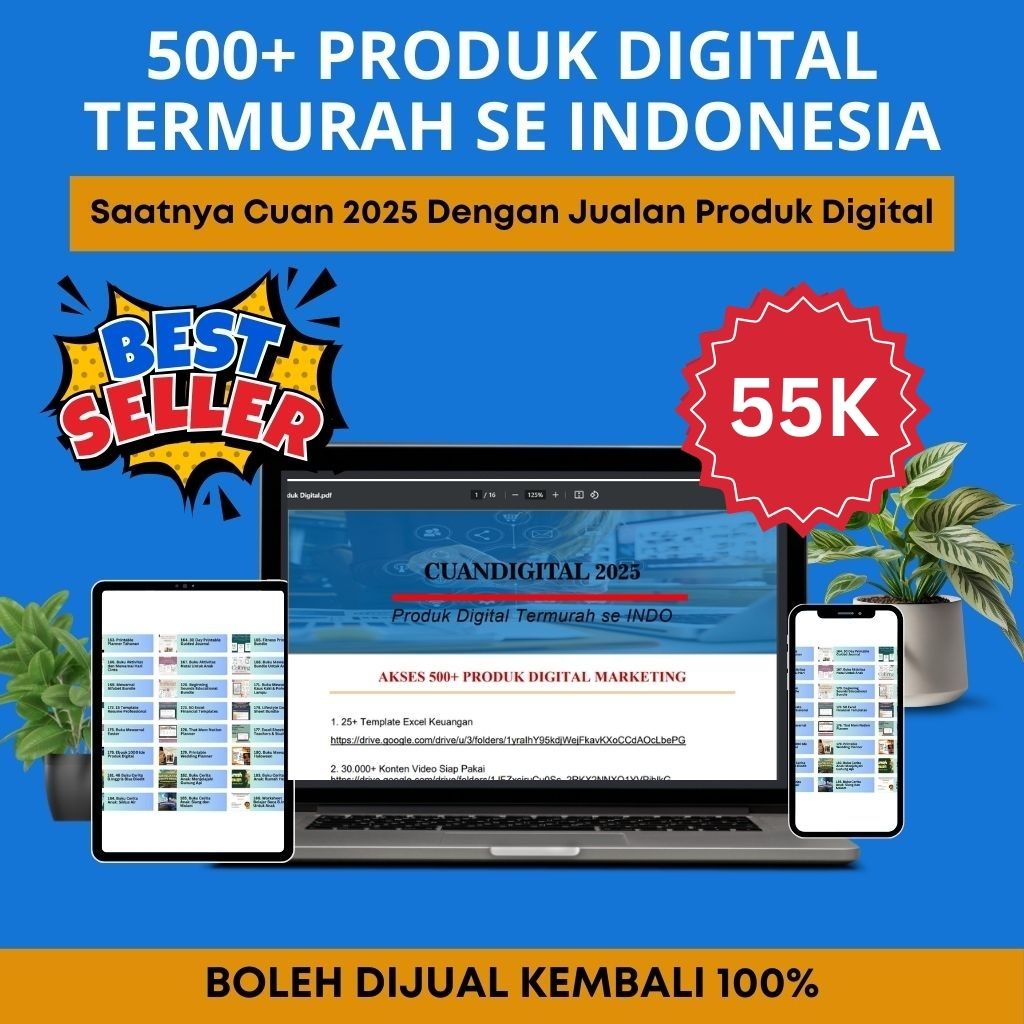 500++ Produk Digital Terlengkap - Semua produk boleh kamu jual kembali dengan keuntungan 100%