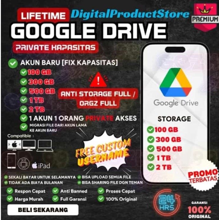 Google Drive Kapasitas 100 GB 