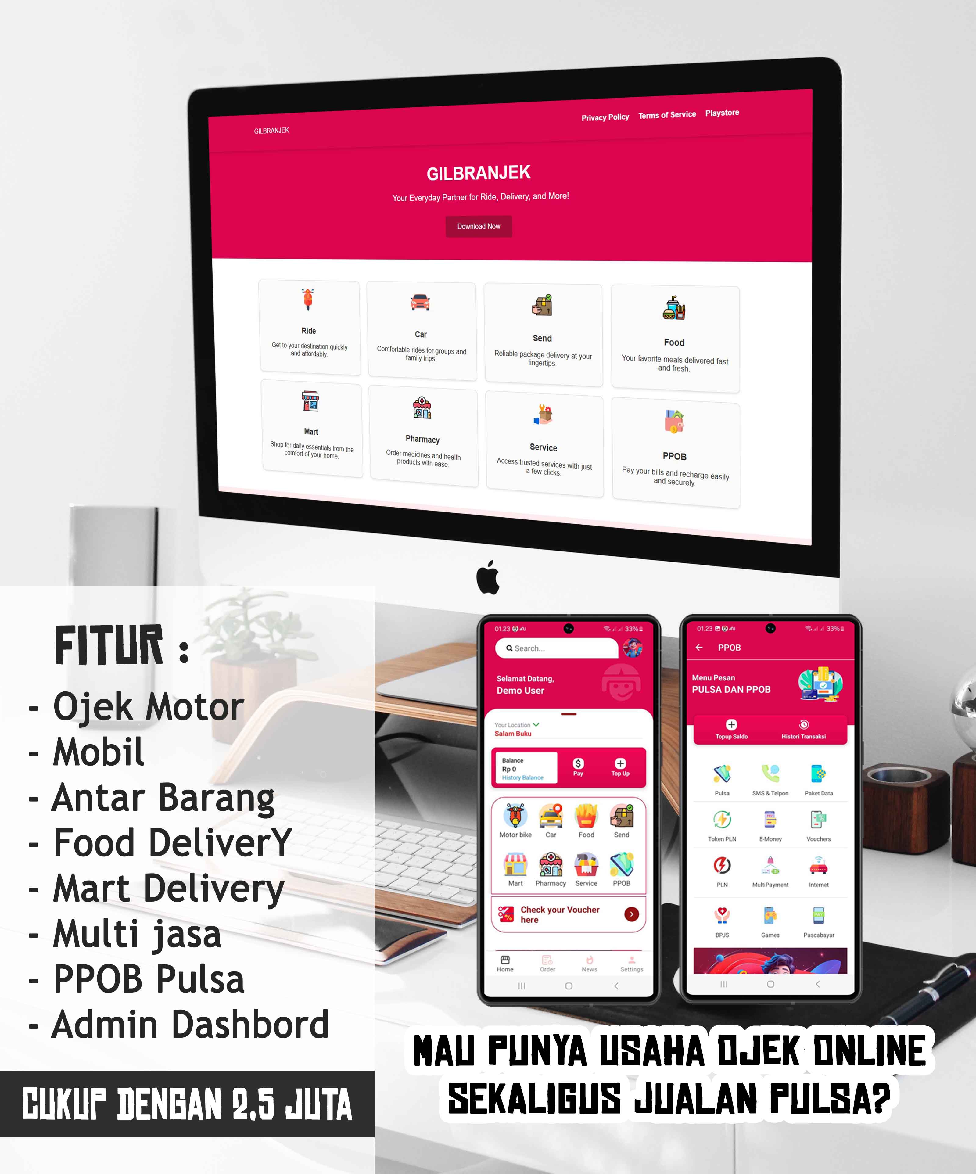 Jasa Aplikasi Ojek Online 2025
